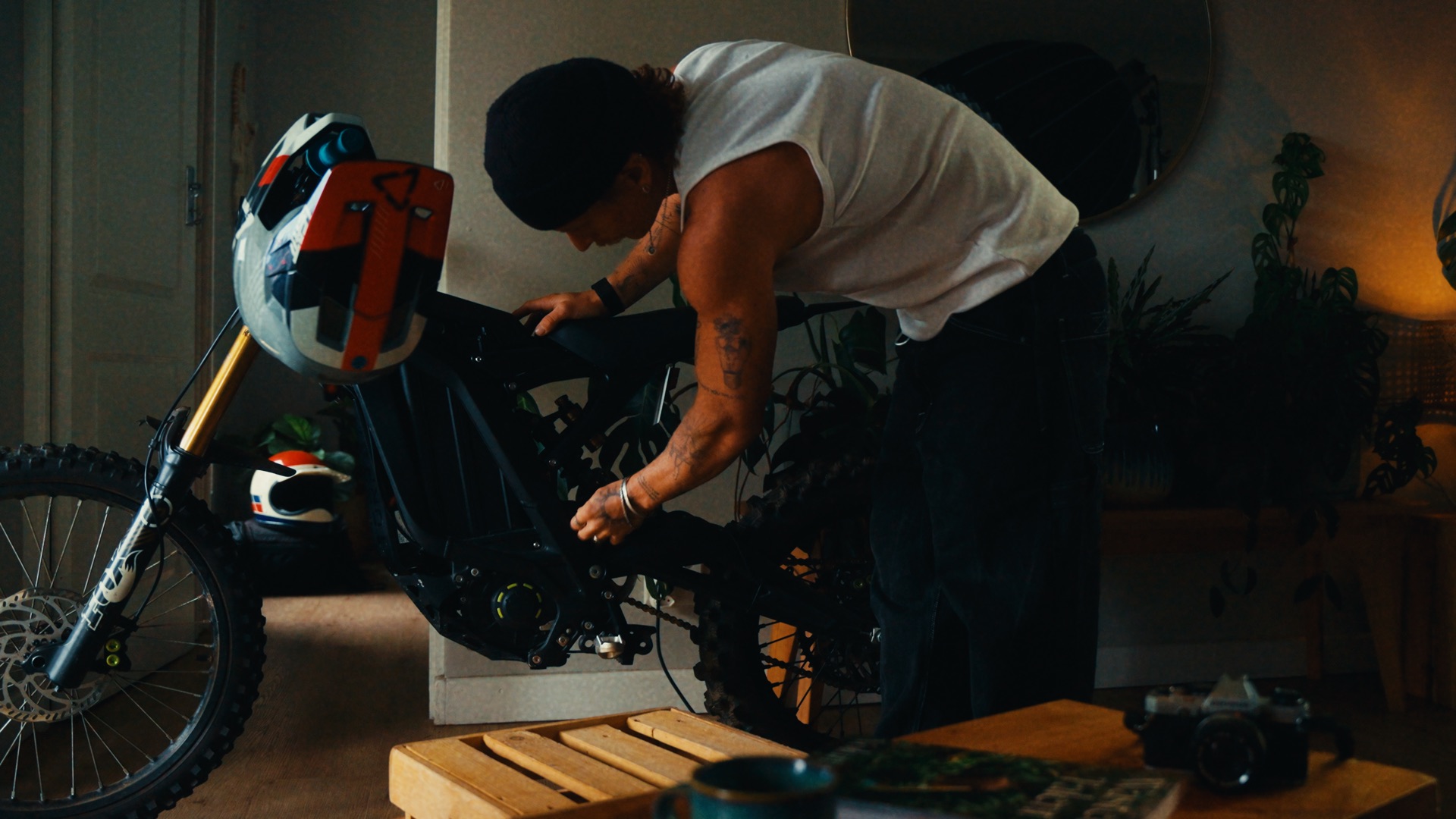 Bike in the room, graded